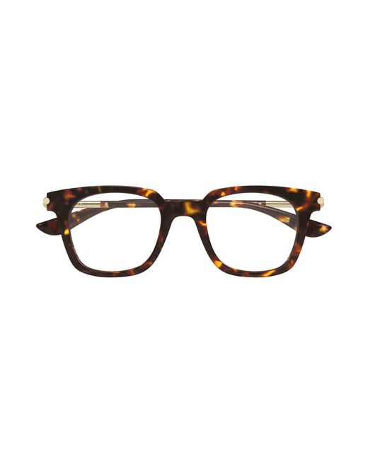 McQueen Black Am0521O 003 Optical Frames Acetate Transparent Squared