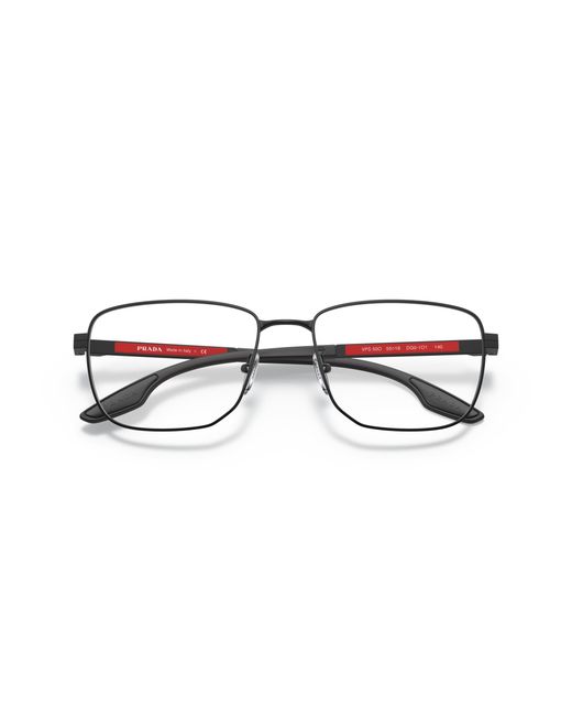 Prada Linea Rossa Black Ps 50Ov Dg01O1 Optical Frames Metal Squared for men
