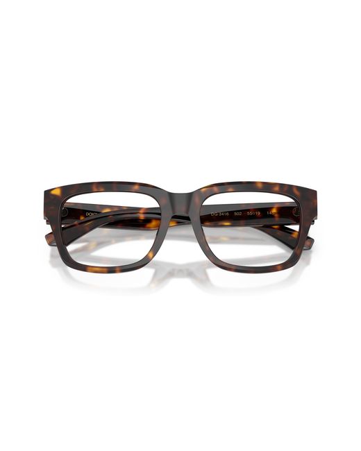Dolce & Gabbana Black Dg3416 502 Optical Frames Acetate Squared Normal for men