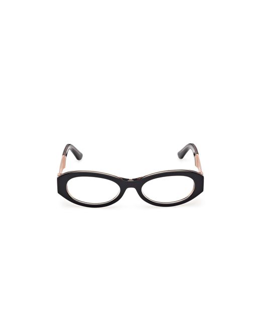 Guess Black Gu50315 001 Optical Frames Acetate Round Normal