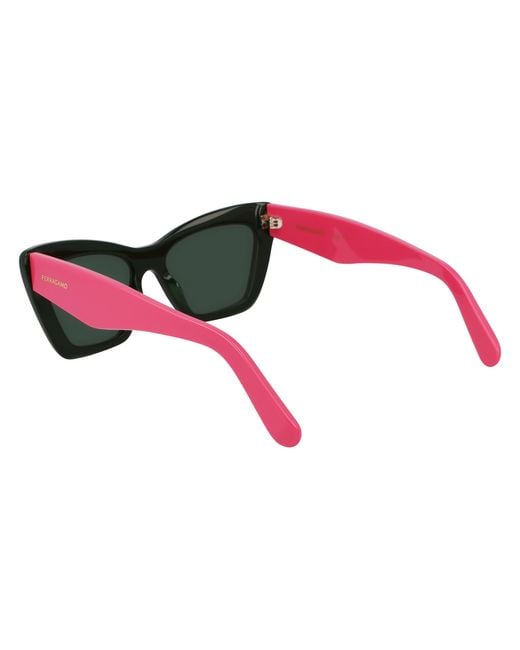 Ferragamo Black Sf929Sn 304 Sunglasses Acetate Butterfly Normal Normal