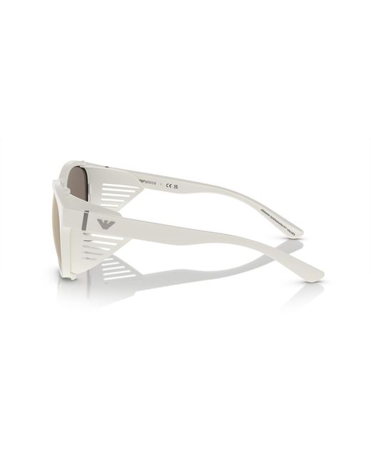 Emporio Armani Black Ea4216U 53445A Sunglasses Injected Pillow Mirrored Mirror for men