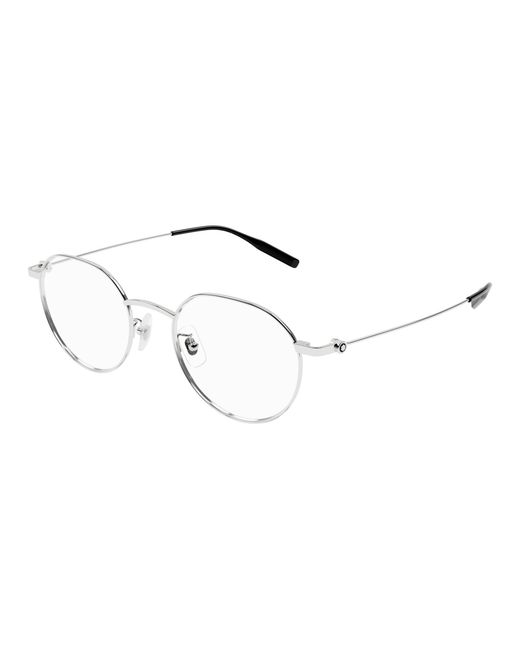 Montblanc Black Mb0317Oa 001 Optical Frames Titanium Transparent Round for men