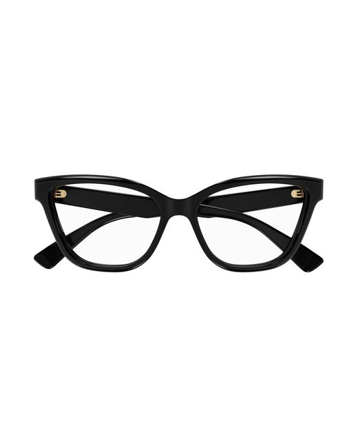 Gucci Black Gg1589O 001 Optical Frames Acetate Transparent Cat Eye
