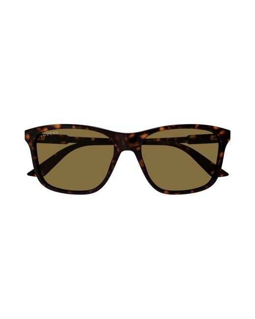 Gucci Black Gg1819S 002 Sunglasses Acetate Squared for men