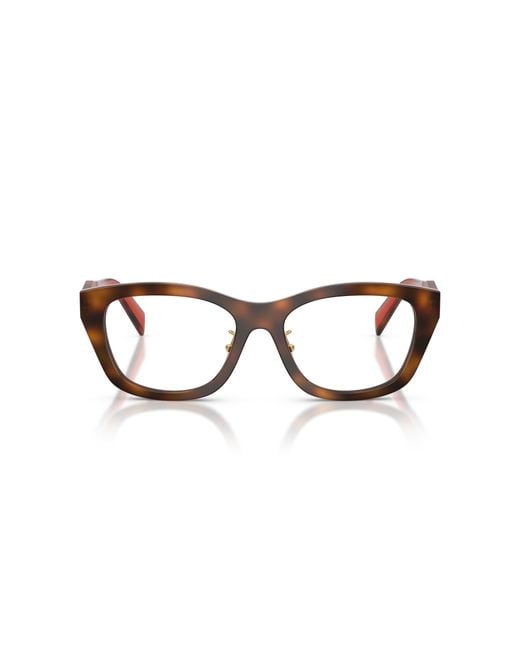 Prada Black Pr D11Vd 01K1O1 Optical Frames Acetate Transparent Geometric Normal