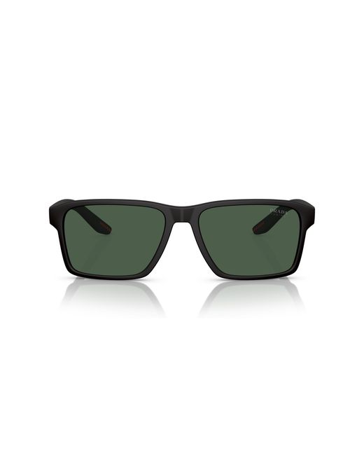 Prada Linea Rossa Green Ps 05Ys Dg006U Sunglasses Injected Squared Normal for men