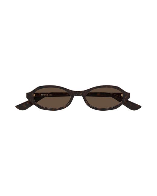 McQueen Black Am0559S 002 Sunglasses Acetate Round