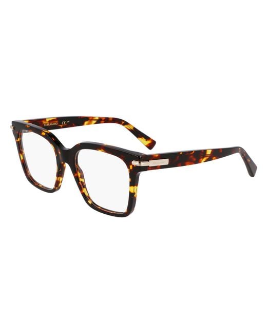 Ferragamo Black Sf3009 242 Optical Frames Acetate Squared Normal
