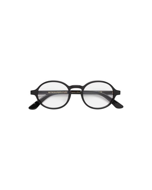 Retrosuperfuture Black D5B Numero 140 Nero Optical Frames Acetate Round