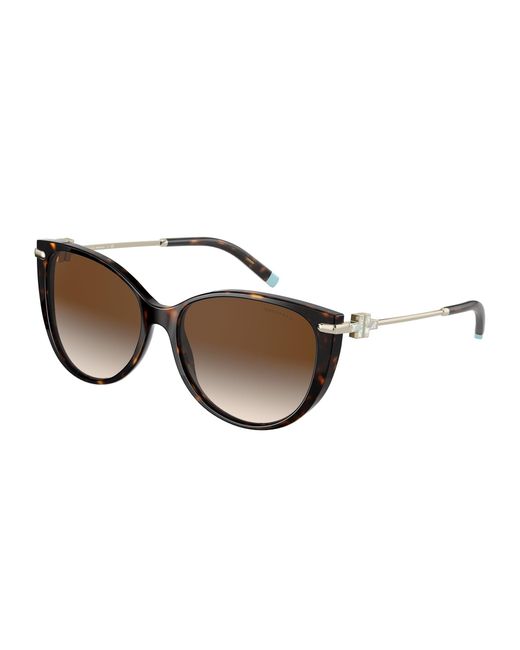Tiffany & Co Black Tf4178 80153B Sunglasses Acetate Cat Eye Normal Shaded