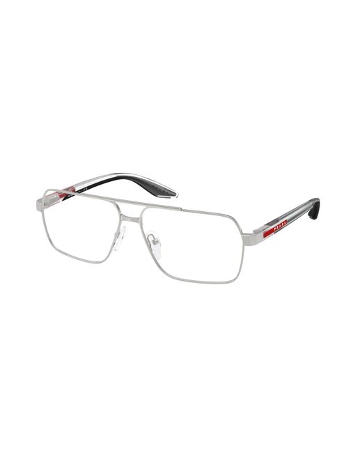 Prada Linea Rossa Black Ps 51Tv 1Bc1O1 Optical Frames Metal Transparent Squared Normal for men