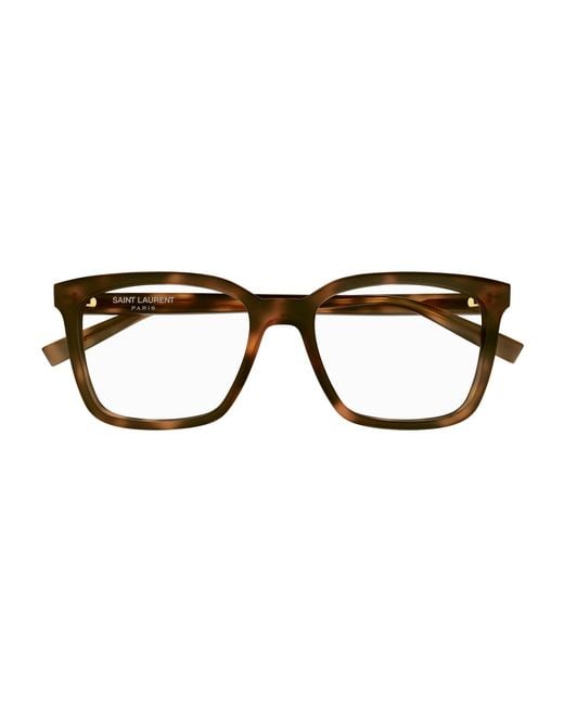 Saint Laurent Black Sl 672 003 Optical Frames Acetate Transparent Squared for men