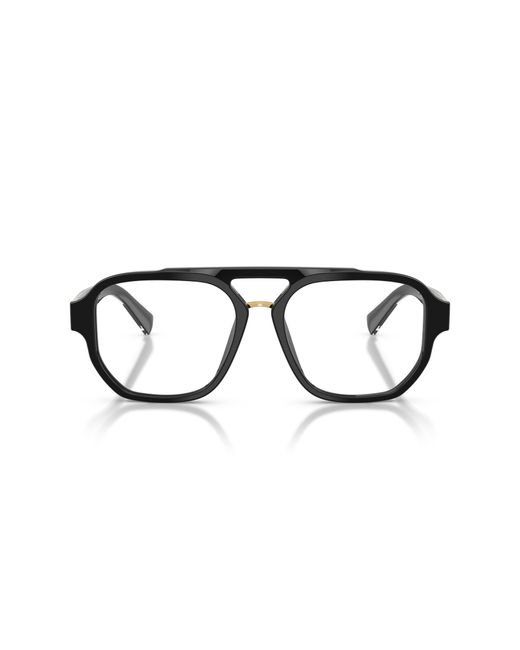 Dolce & Gabbana Black Dg3447 501 Optical Frames Acetate Transparent Pilot Normal for men