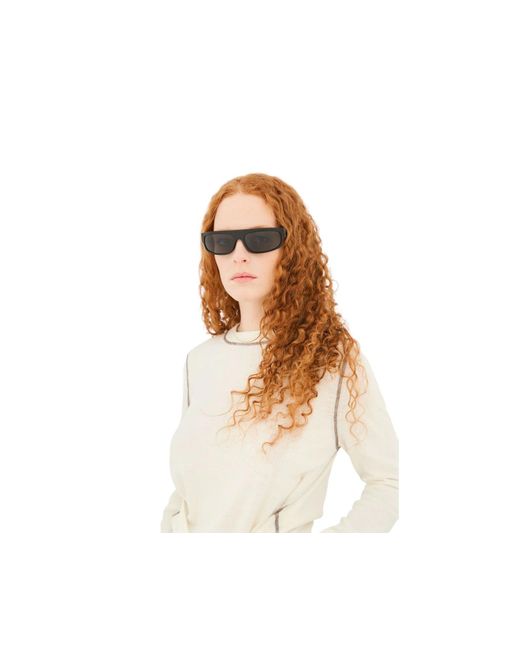 Retrosuperfuture Black 8Ol Zam Sunglasses Acetate Squared Normal