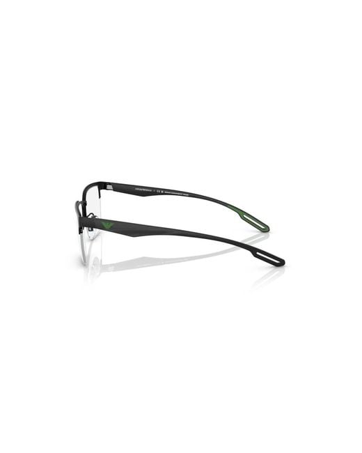 Emporio Armani Black Ea1137 3001 Optical Frames Metal Transparent Squared Normal for men