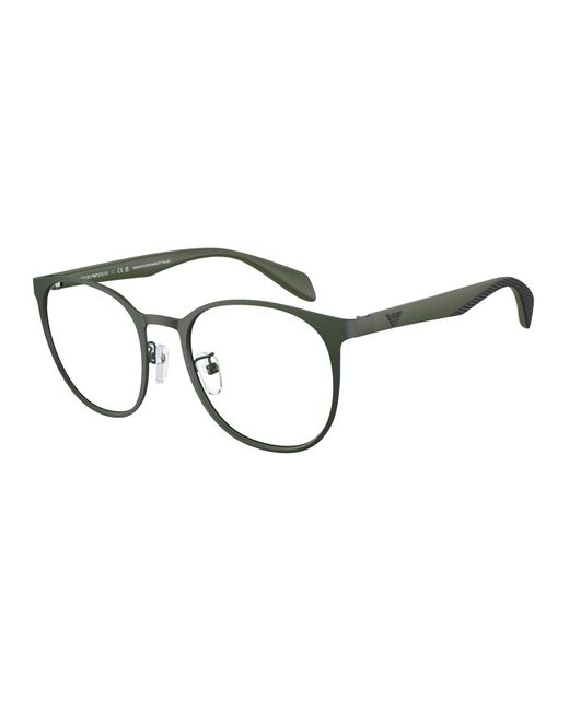 Emporio Armani Black Ea1148 3017 Optical Frames Metal Transparent Pantos Normal for men