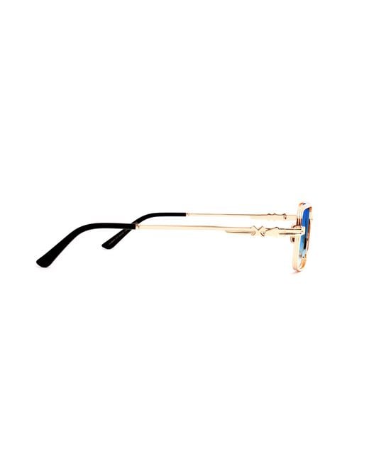 Xlab Blue Kapiti Sunglasses Metal Smoke Squared Polarized