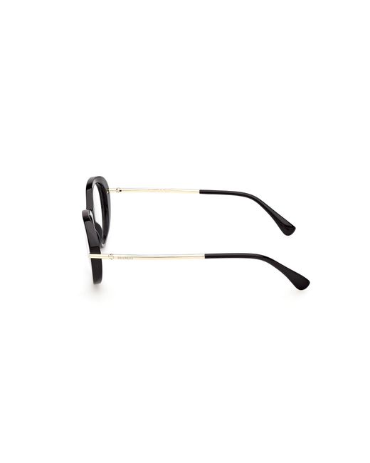 Max Mara Black Mm5227 001 Optical Frames Acetate Geometric Normal