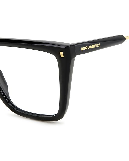 DSquared² Black D2 0136 807 Optical Frames Acetate Squared