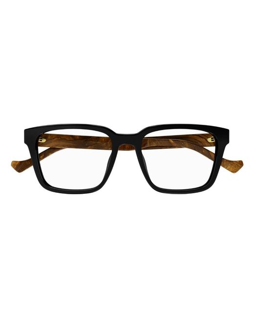 Gucci Black Gg1306Oa 001 Optical Frames Plastic Squared for men