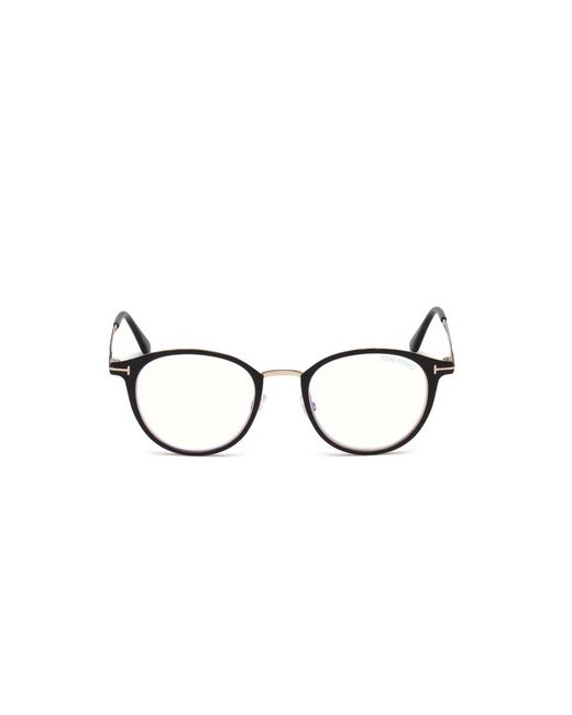 Tom Ford Black Ft5528-B 001 Optical Frames Metal Round Normal