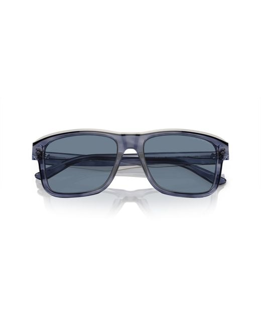 Emporio Armani Black Ea4208 605480 Sunglasses Acetate Pillow Polarized for men