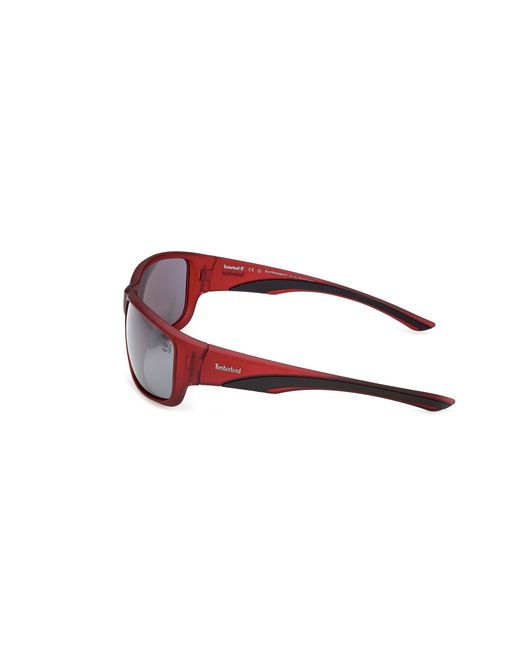 Timberland Black Tb00084 67D Sunglasses Injected Smoke Squared Polarized for men