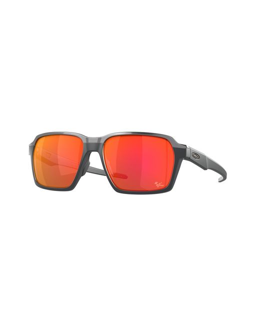 Oakley Black Oo4143 Parlay 414311 Sunglasses Metal Squared Prizm for men