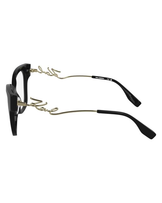Karl Lagerfeld Black Kl6191 001 Optical Frames Acetate Squared Normal