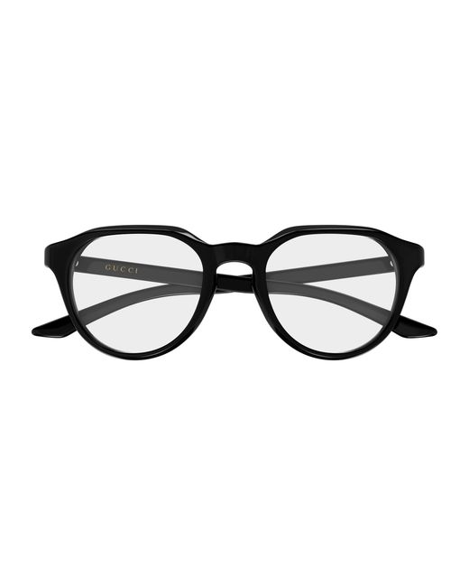 Gucci Black Gg2083O 001 Optical Frames Acetate Transparent Round for men