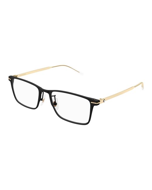 Montblanc Black Mb0396On 006 Optical Frames Transparent Squared for men