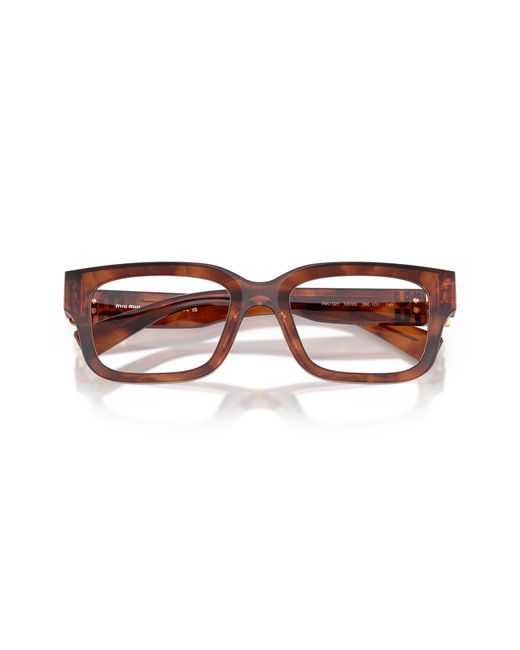 Miu Miu Black Mu 02Yv 26E1O1 Optical Frames Acetate Squared Normal