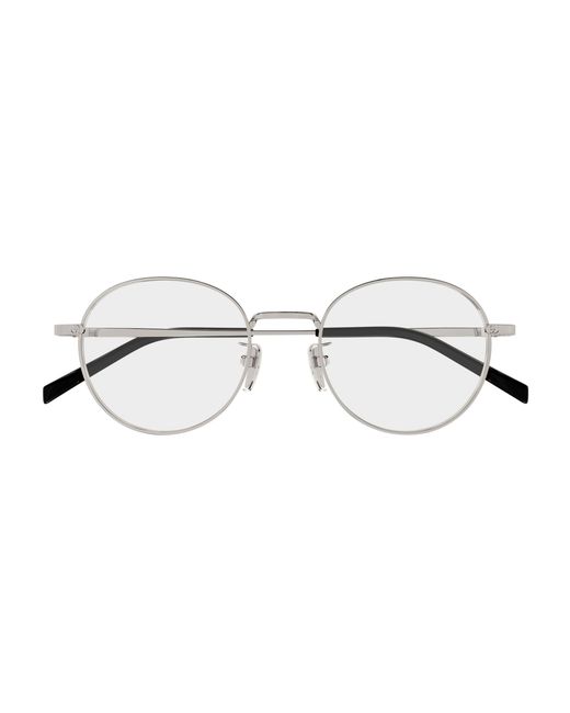 Gucci Black Gg2004Oa 003 Optical Frames Metal Transparent Round