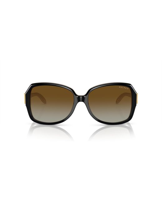 Ralph Lauren Black Ra5138 6123T3 Sunglasses Acetate Squared Polarized Shaded