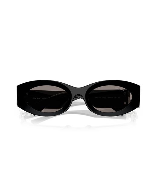 Miu Miu Black Mu 11Ws 0Mu 11Ws 16K80Q Sunglasses Acetate Round Normal