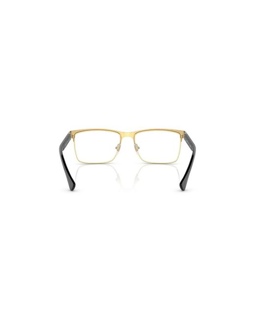 Versace Black Ve1285 1443 Optical Frames Metal Squared Normal for men