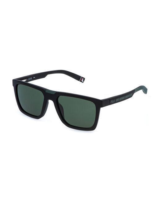 Fila Black Sfib05 U28Z Sunglasses Injected Squared for men