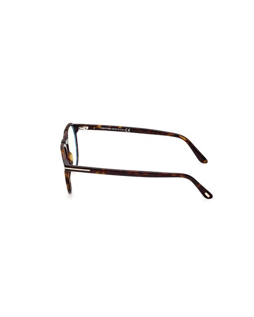 Tom Ford Black Ft5833-B 052 Optical Frames Acetate Round Normal for men