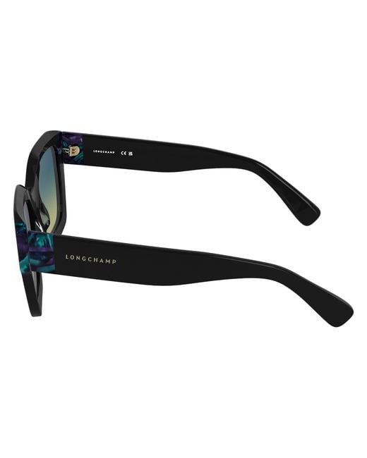Longchamp Black Lo771S 007 Sunglasses Acetate Light Squared Normal Nuanced