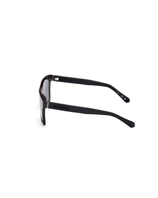 Guess Black Gu00166 01A Sunglasses Injected Smoke Squared Normal for men
