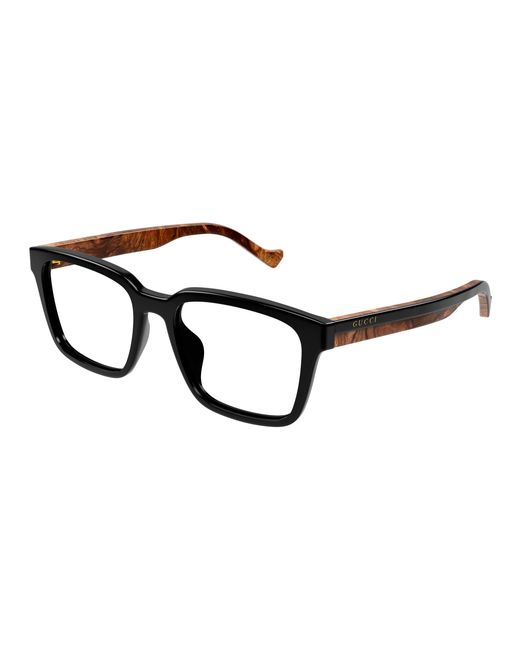 Gucci Black Gg1306Oa 001 Optical Frames Plastic Squared for men