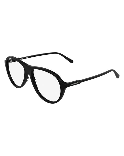 Karl Lagerfeld Black Kl6217 001 Optical Frames Acetate Pilot Normal