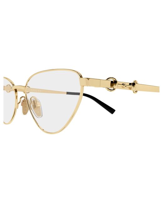 Gucci Black Gg2054O 002 Optical Frames Metal Transparent Cat Eye