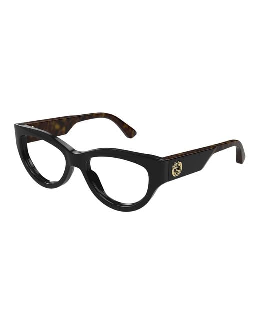 Gucci Black Gg1665O 005 Optical Frames Acetate Transparent Cat Eye