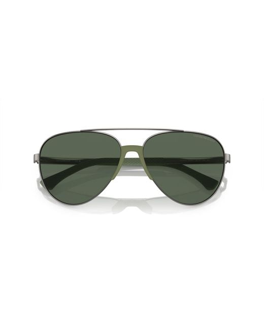 Emporio Armani Green Ea2059 300371 Sunglasses Metal Pilot Normal for men