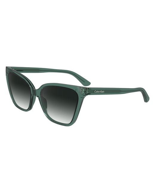 Calvin Klein Black Ck24507S 338 Sunglasses Bio-Inject Smoke Cat Eye Normal Shaded
