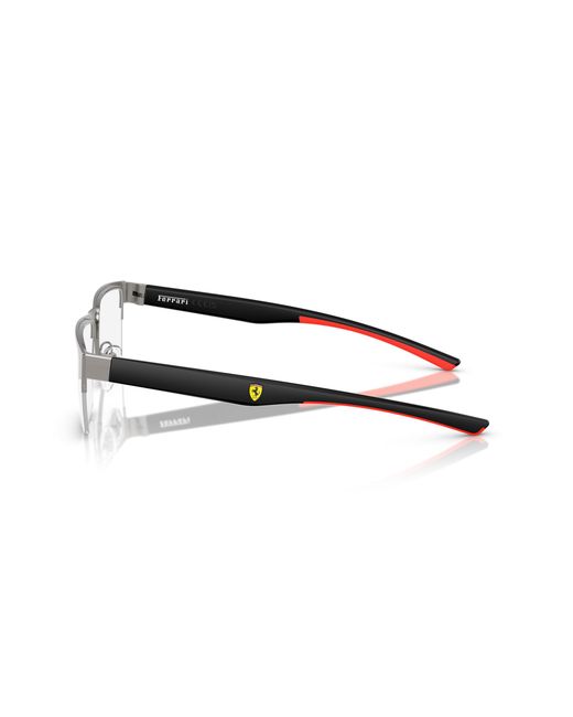 FERRARI SCUDERIA Black Fz7007 105 Optical Frames Metal Squared Normal for men