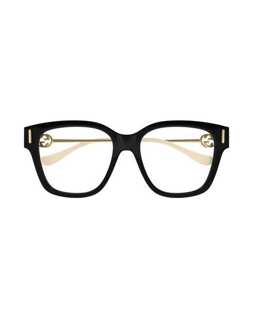 Gucci Black Gg1204O 001 Optical Frames Acetate Squared