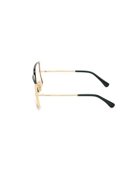 Max Mara Black Mm5156-B 098 Optical Frames Metal Squared Normal